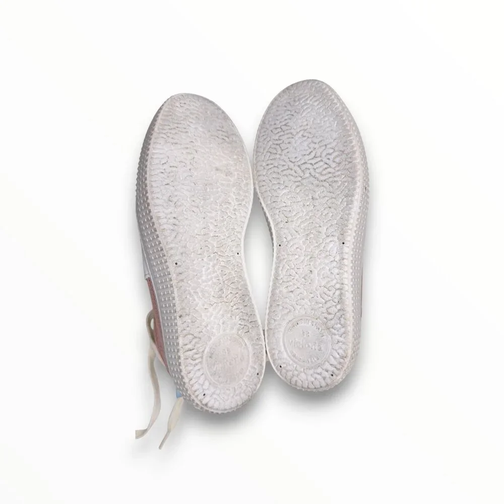 Victoria Women's 1915 Re-Edition Pink Mesh Low-Top Sneakers - Picture 8 of 10